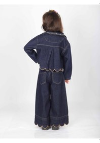 Resim Xo Kids Kız Çocuk 3lü Alt Üst Kombin Takmı 5-14 Yaş Set0477 Mavi 