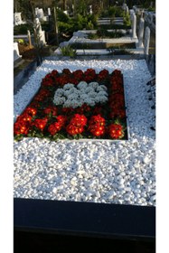Resim Mezar Taşı 50 Kg 2-4 Cm Beyaz Dolomit Taş Dere Çakıl Taşı Bahçe Süs Taşı Mezar Süsleme Taşı 