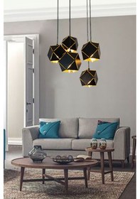 Resim Uma Siyah Avize Beşli Siyah 