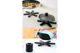 Resim Mena Rise Katlanabilir Plastik Nihale Isıya Dayanıklı Tencere Tava Altlığı Yer Kaplamaz Nihale 