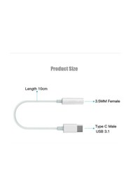 Resim ankacep Xiaomi Mi 8 Lite Type C To 3.5mm Kulaklık Çevirici Dönüştürücü 