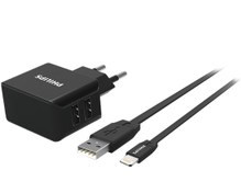 Resim Philips DLP2502L Lightning Seyahat Şarj Cihazı Siyah 