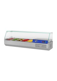Resim Karacasan 6 Adet 1/3 Gastronorm Küvetli Set Üstü Teşhir Buzdolabı Cs-grn 151 