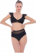 Resim Argisa Düz Fırfırlı Yüksek Bel Yeni Bikini 