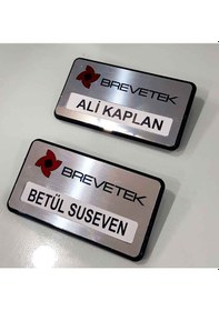 Resim Yaka Kartı Metal Mıknatıslı Yaka Kartı Ürün 4-Baskili 