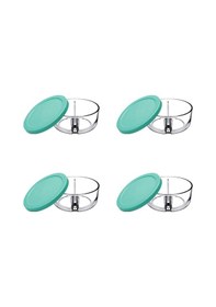 Resim Paşabahçe 530683 Yeşil Polar Bölmeli Cam Saklama Kabı 4 Adet 