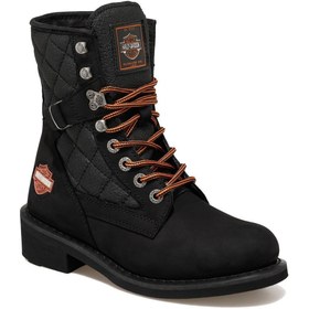Resim Harley Davidson New Worker Unisex Deri Bot Siyah 