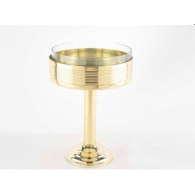Resim Gold Cam Ayaklı Meyve Kasesi 21x30cm 