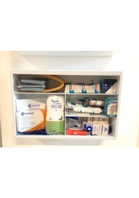 Resim ERKENTMED PLASTİK ECZA DOLABI DUVAR TİPİ İÇİ DOLU (STANDART SET İÇERİK) Beyaz 