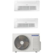 Resim Samsung WindFree Multi AJ050TXJ2KH/EA 5.2 kW 1 Dış + 2 İç Ünite (9+12) Tek Yön Kaset Tipi Klima 