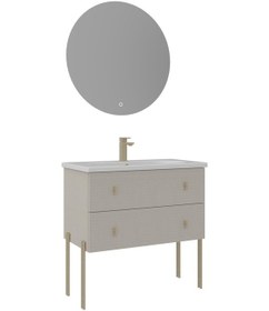 Resim Orka Milazzo 80 Cm Callisto Ayaklı Banyo Dolabı Takımı Beyaz 