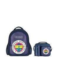 Resim Fenerbahçe Erkek Çocuk Suni Deri Üzerine Arma Baskılı Sırt Çantası Ve Beslenme Çantası Seti - Setme25760b Çok Renkli 