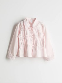 Resim LC Waikiki LCW Kids Pembe Poplin Kız Çocuk Gömlek ve Şort 2'li 