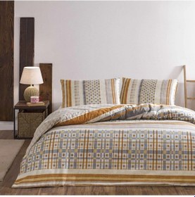 Resim Taç Flanel Kışlık -merald Bej- Lastikli Çarşaflı Nevresim Takımı Bej 