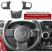 Resim Padalink "jeep Wrangler Jk İçin Kolay Takılır Karbon Fiber Direksiyon Kaplaması - Çizikleri Gizler, Şık Ve Dayanıklı" 