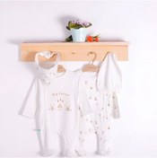 Resim 3-6 Ay Big Carrot Kız Bebek 4'lü Tulum Seti Beyaz 