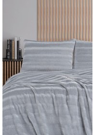 Resim Cozy Grı Çift Kişilik Battaniye Takımı Gri 