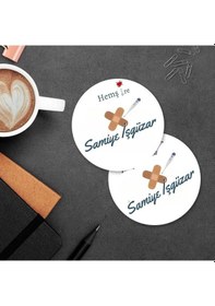 Resim Hemşirelere Özel Mdf İkili Bardak Altlığı 