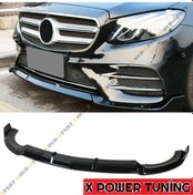 Resim Mercedes W213 E-class 2016-2019 Plastik Parlak Siyah Ön Lip 