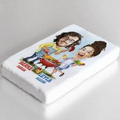 Resim Mangal Yapan Çiftler Karikatürlü Taş Buzdolabı Magneti 