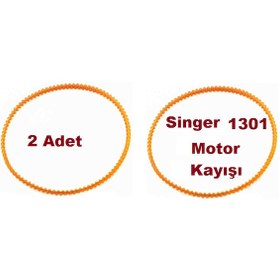 Resim Singer 1301 Dikiş Makinesi Motor Kayış 2 Adet Yoknaz Kayışı 