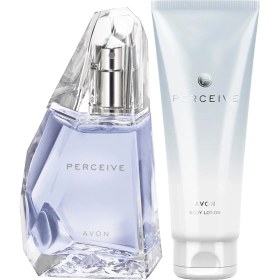 Resim Avon Perceive Kadın EDT Parfüm 50 ml + Vücut Losyonu Seti - Frezya, Erik ve Vanilya Kokulu, Kalıcı, Günlük Kullanım 