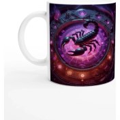 Resim Akrep Burcu Baskılı Kahve Kupası - Zamanın Çarkları Astroloji Mekanizması Vs1 