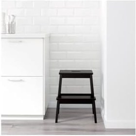 Resim Ikea Bekvam Basamaklı Mutfak Tabure Merdiven Siyah Mutfak Gereçleri 