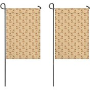 Resim Golden Retriever 2'li Çift Taraflı 12x18 İnç Bahçe Bayrağı Seti, Dış Mekan-a14 12+ 