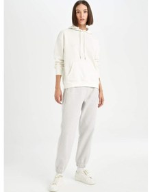 Resim Defacto Standart Boy Beli Paçası Lastikli Cepli Basic Düz Kalın Kumaş Jogger Eşofman Altı D9934AX24WNGR431 Gri 