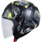 Resim Sway SW715 Posion Yarım Yazlık Kask Siyah Sarı 