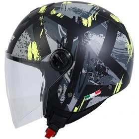 Resim Sway SW715 Posion Yarım Yazlık Kask Siyah Sarı 