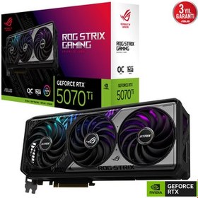 Resim Asus ROG-STRIX-RTX5070TI-O16G-GAMING 16Gb 256Bit GDDR7 2xHDMI 3xDP Gaming Ekran Kartı 