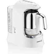 Resim Korkmaz Kahvekolik Aqua Kahve Makinesi Vanilya Krom A862-07 