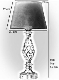 Resim vinner Silver Kaplama Helezon Abajur - Krem VNRH1ABJSIL0003 