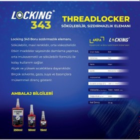 Resim Locking 343 Sıvı Conta 250 Ml 