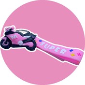 Resim neptünstore Pembe Motosiklet Anahtarlık 3D Çift Taraflı Silikon Motosiklet Anahtarlık 