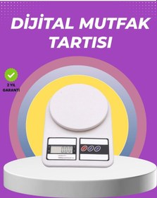 Resim Beyaz Plastik Dijital Mutfak Tartısı 24x16.8x1.5cm Renkli 