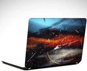 Resim Siyah ve Kırmızı Soyut Laptop Sticker 15.6 inch (38X27CM) 