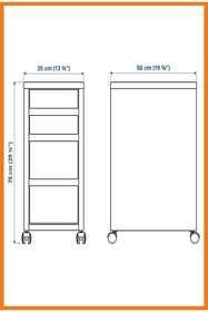 Resim Alony Home Micke Çekmece Ünitesi Keson 35 X 75 Cm Venge 
