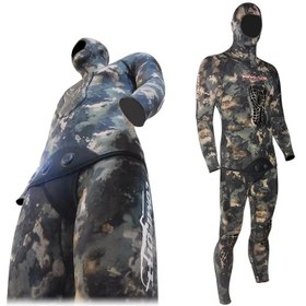 Resim Free-Sub 5mm Green Trap Avcı Serbest Dalış Elbisesi - 2XL 