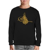 Resim Tuğra Siyah Çocuk Sweatshirt 