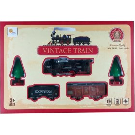 Resim Duman Pilli Nostaljik Büyük Oyuncak Tren DMN5299-67 - Oyuncak Tren-Nostaljik Tren1 lokomotif, 2 vagon, 12 Ray ve 2 Ağaç figüründen oluşmaktadır. Işıklı tasarıma sahip ve pil ile çalışmaktadır. 