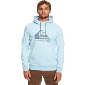 Resim Quiksilver Erkek Sweatshirt Big Logo Hood Açık Mavi Günlük Giyim 