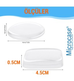 Resim Microcase Darbe Önleyici Yapışkanlı Silikon Kapı Kolu Stoperi Tamponu Yuvarlak Tasarım - AL5006 3 Adet 