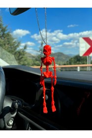 Resim Genel Markalar İskelet Ayna Süsü Kırmızı Araba Süsü 