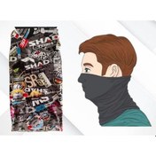 Resim Shad Unisex Motorcu Bandana Maske Boyunluk Renkli 