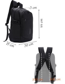 Resim D-pack Erkek Siyah Teknolojik Kumaş Sırt Çantası - Siyah / STANDART 