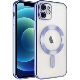 Resim İphone 11 Uyumlu Kamera Korumalı Magsafe Wireless Şarj Özellikli Zore Demre Kılıf-lila Lila 