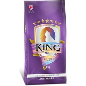 Resim King Multi Color Renkli Taneli Kuzu Etli Kedi Maması 15 Kg 